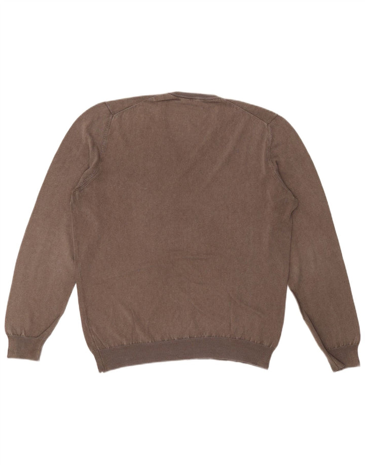 Maglione Fay Uomo Scollo a V IT 50 Cotone Grigio Medio