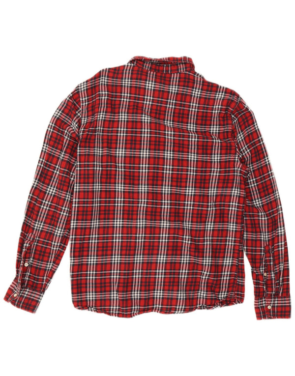 Camicia in flanella da uomo Lee XL in cotone a quadri rossi