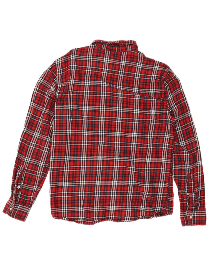 Camicia in flanella da uomo Lee XL in cotone a quadri rossi