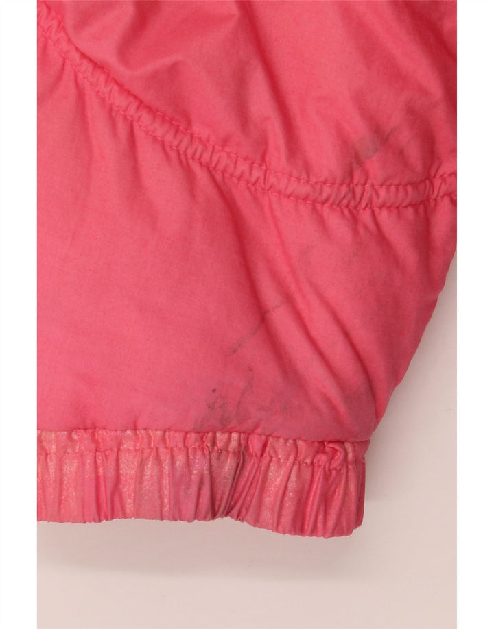 Cappotto imbottito oversize da donna vintage UK 8 piccolo in cotone rosa