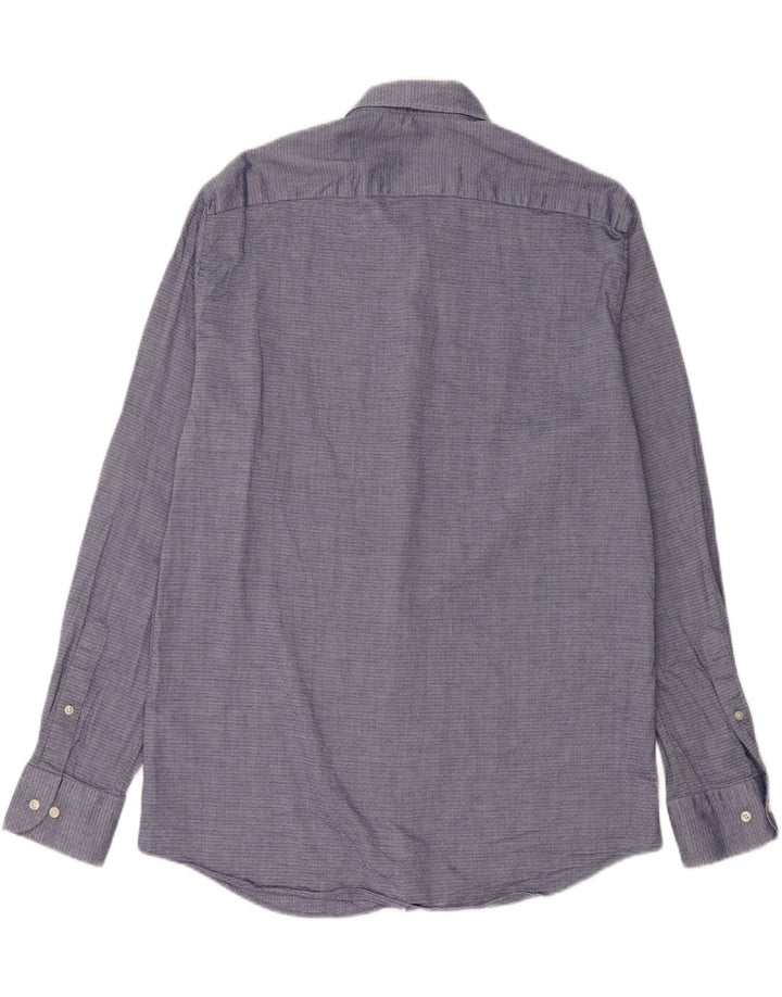 Camicia da uomo Tommy Hilfiger taglia 42 16 1/2 media blu navy geometrica