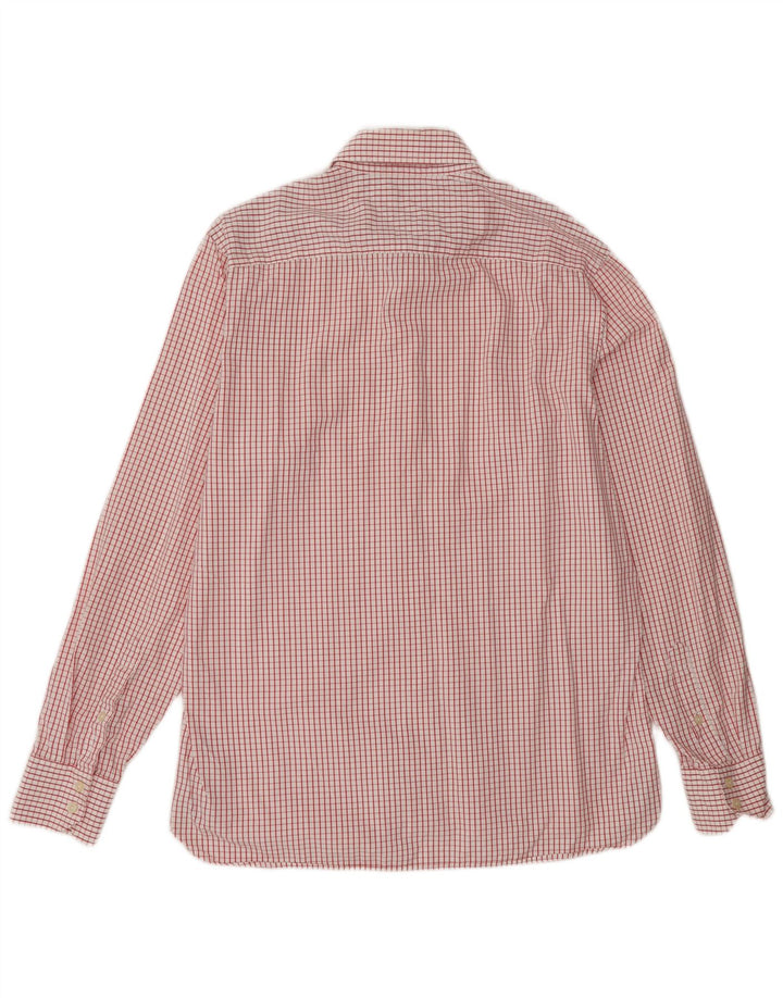 Camicia da uomo Tommy Hilfiger in cotone a quadri rossi medi