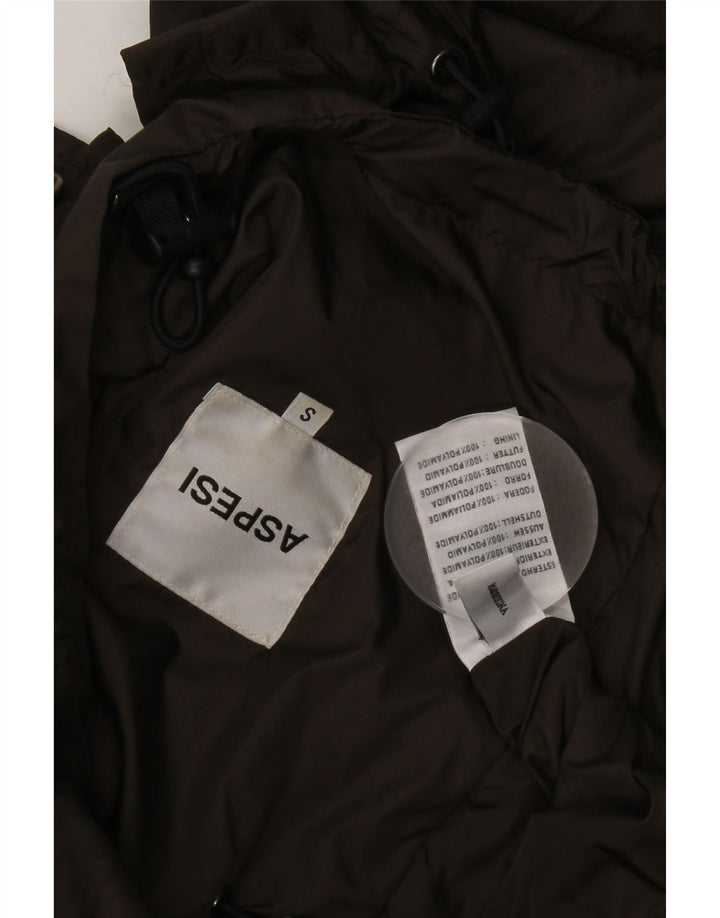 Giacca pratica da uomo con cappuccio Aspesi UK 36 Small Khaki Poliammide