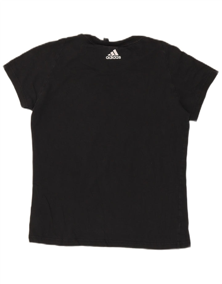 T-shirt grafica da donna Adidas Top UK 12 cotone medio nero