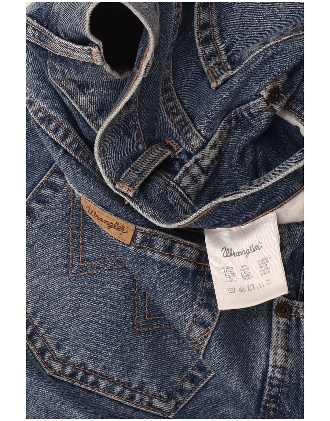 Jeans dritti da uomo Wrangler vestibilità regolare W36 L32 cotone blu