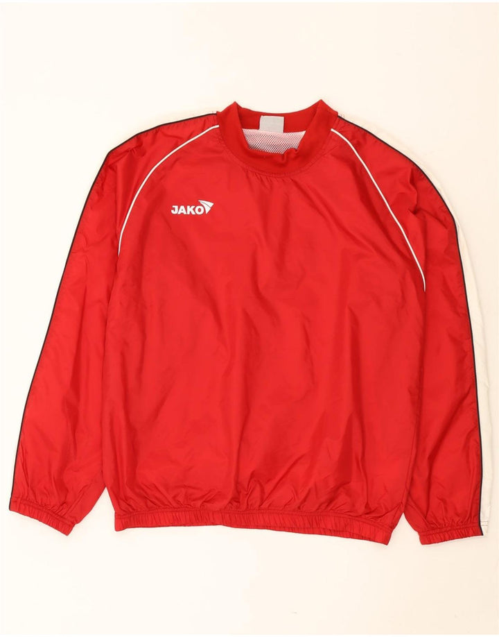 Jako Uomo Pullover Tuta Giacca Top Grande Rosso Colourblock Nylon
