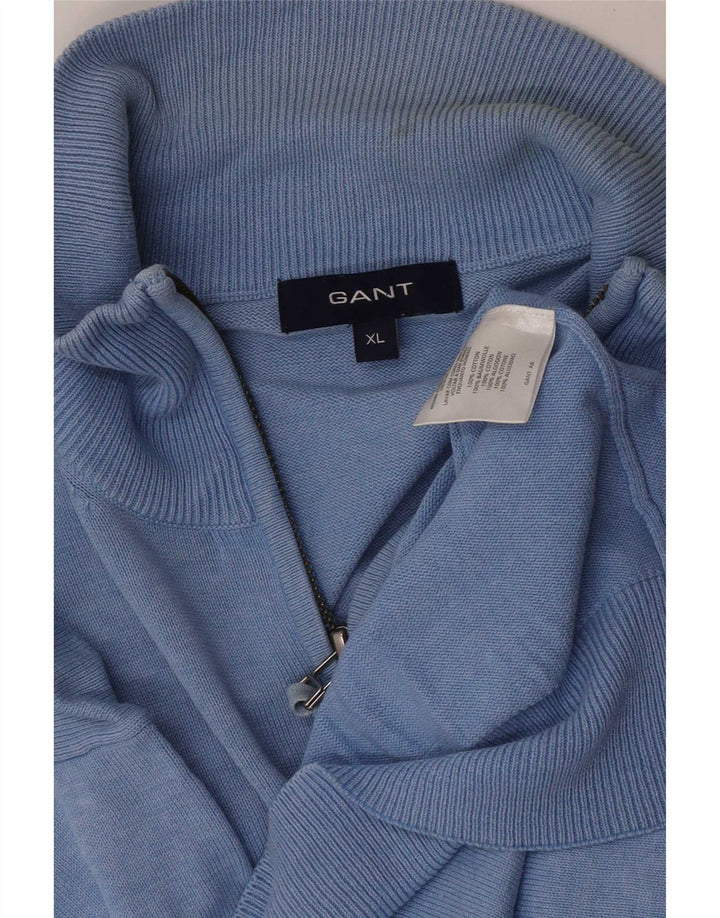 Maglione cardigan da uomo Gant XL in cotone blu