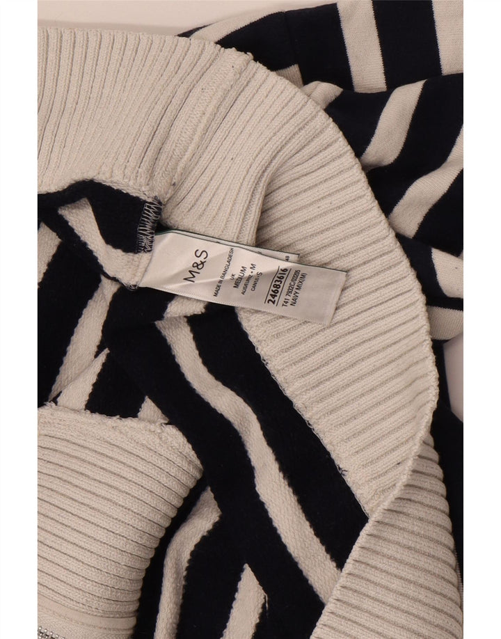Maglione da donna Marks & Spencer con zip e collo UK 14 medio blu navy