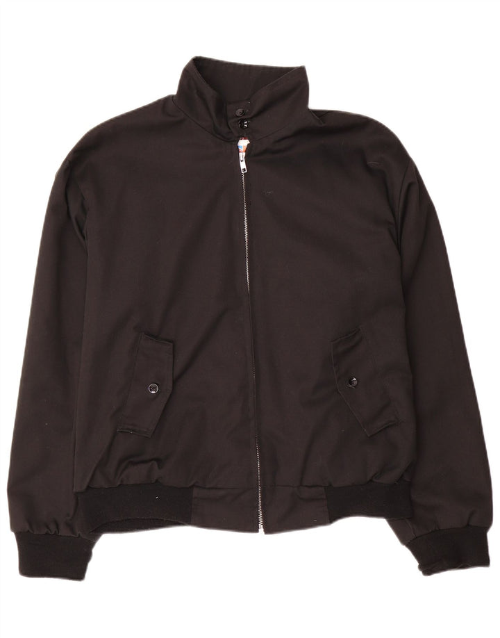 Giubbotto bomber da uomo vintage UK 38 poliestere nero medio