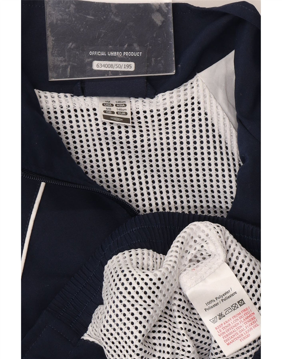 Giacca da ginnastica grafica per ragazzi UMBRO 10-11 anni media blu navy