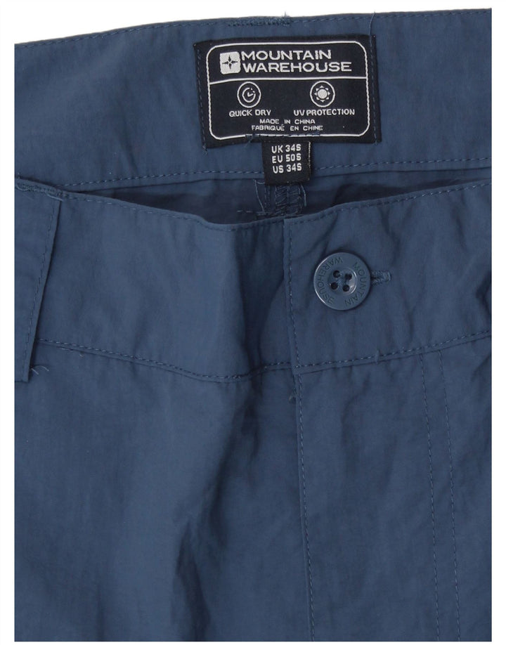 Pantaloni cargo dritti da uomo Mountain Warehouse W34 L29 nylon blu navy