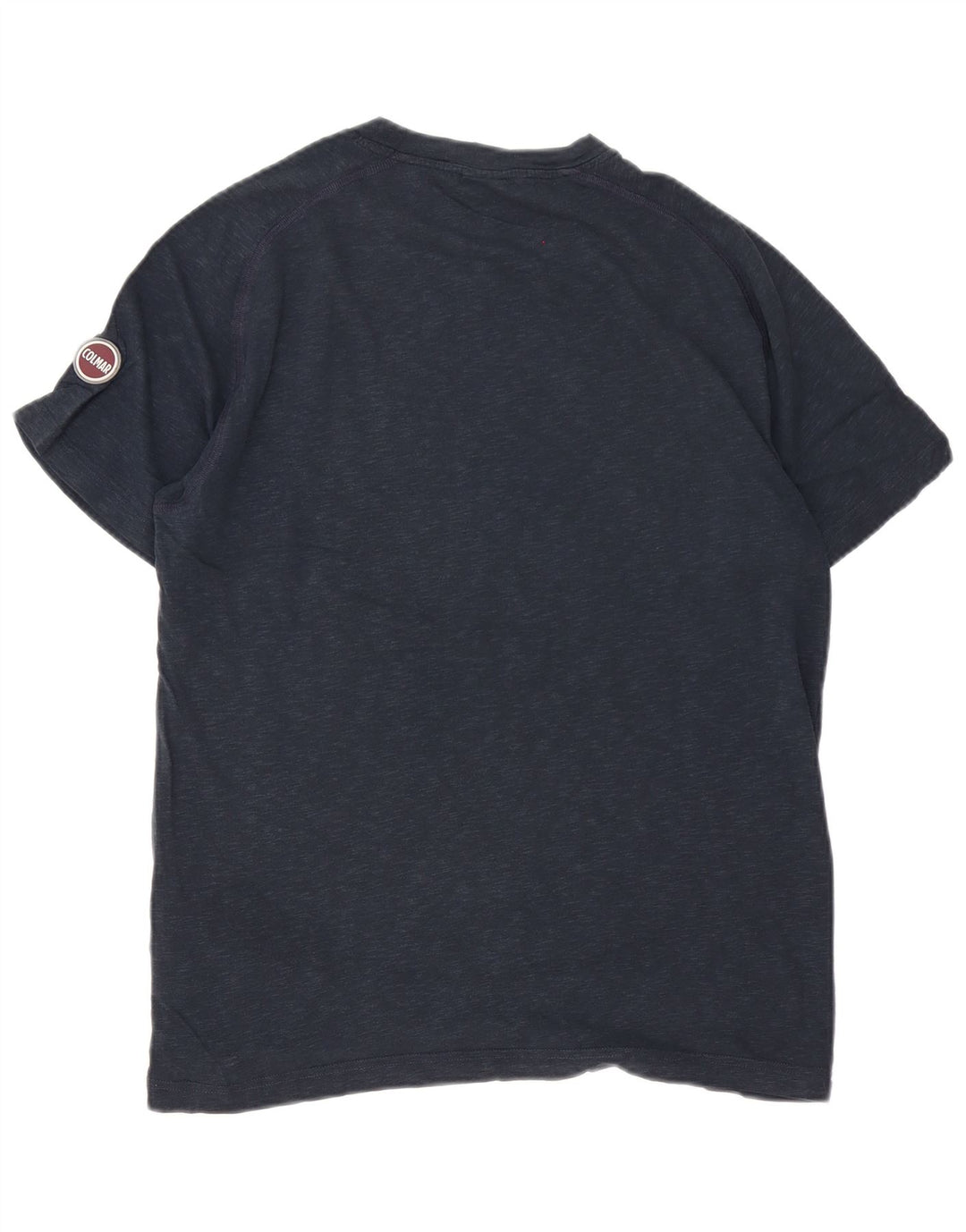 T-shirt Colmar da uomo con vestibilità regolare, top in cotone mélange blu navy medio
