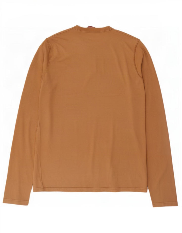 Top Zara da uomo con grafica a maniche lunghe XL in cotone beige