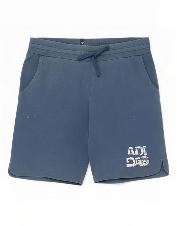 Pantaloncini sportivi grafici da uomo Adidas UK 40/42 Medio cotone blu navy