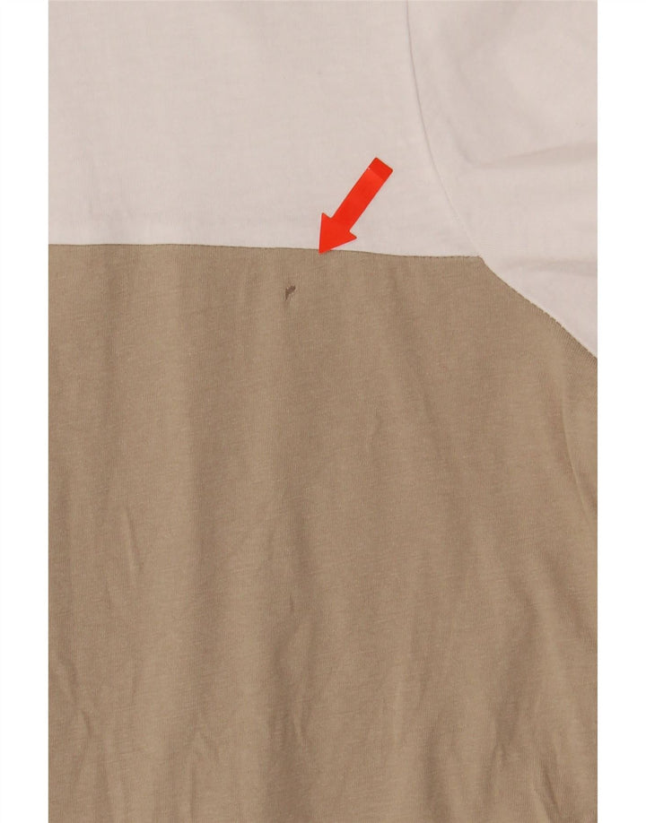 T-shirt da uomo Champion Top Large bianca a blocchi di colore