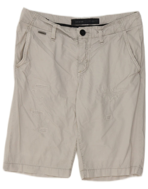 Pantaloncini chino da uomo invecchiati Guess W29 piccoli in cotone grigio