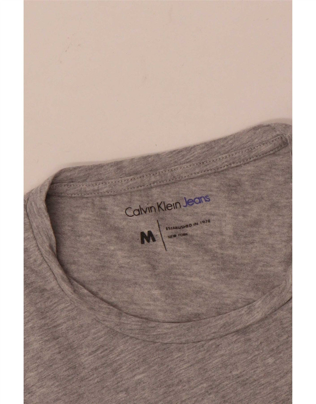 Maglietta grafica da uomo Calvin Klein Jeans Top grigio medio chiazzato