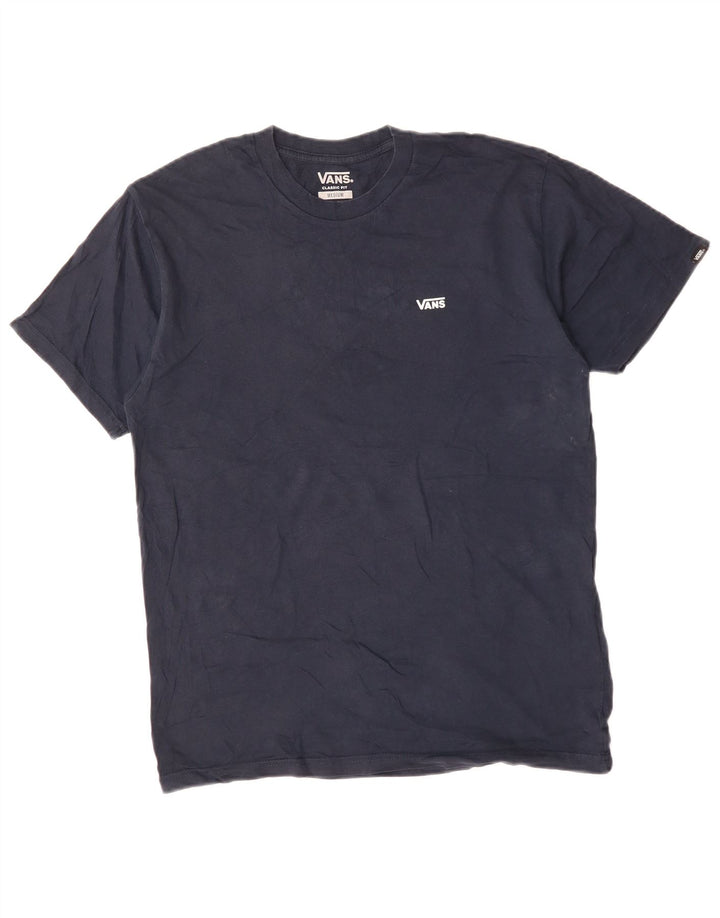 T-shirt da uomo con vestibilità classica VANS, maglietta media in cotone blu navy