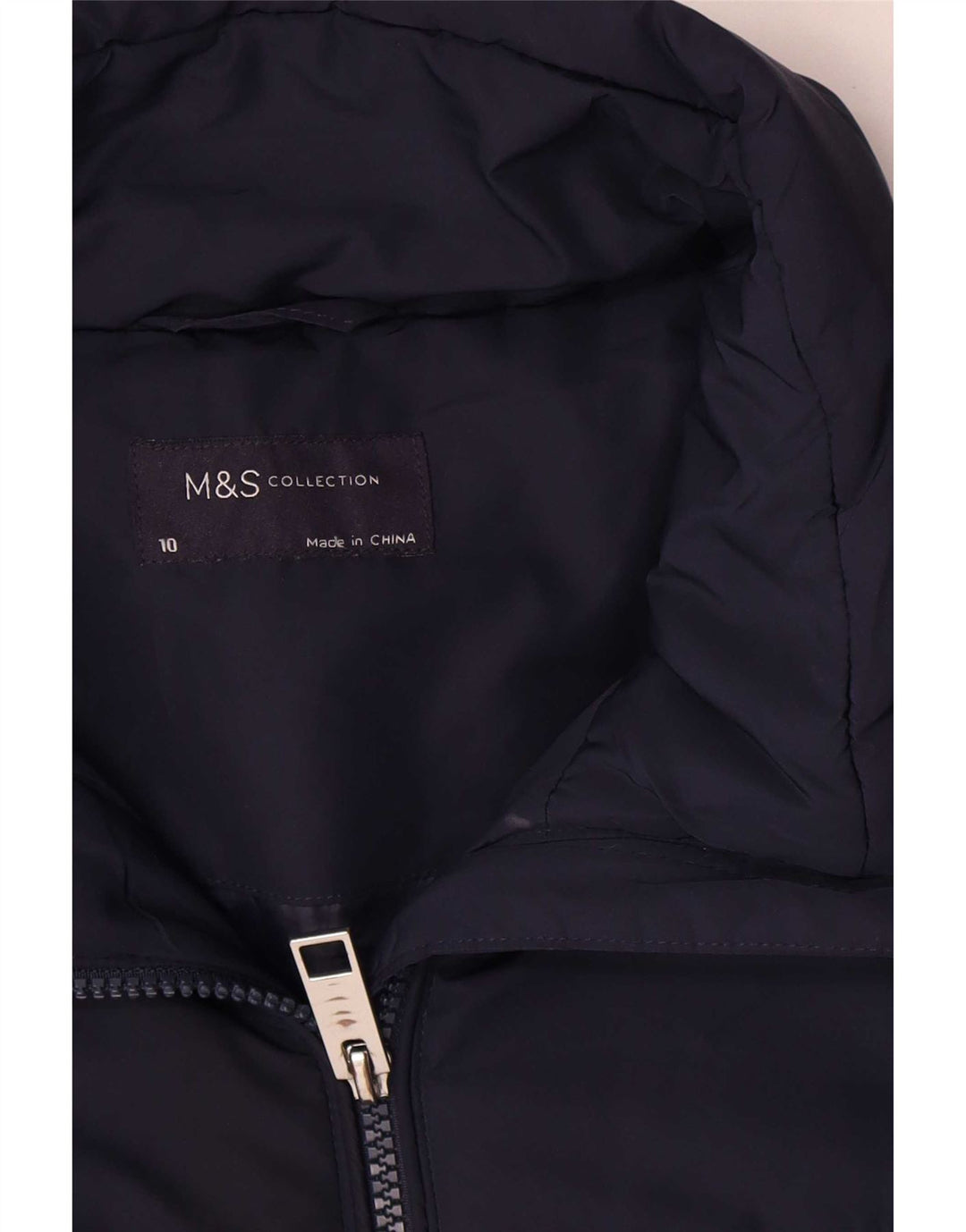 Giacca imbottita da donna Marks & Spencer UK 10 Small Poliestere blu navy