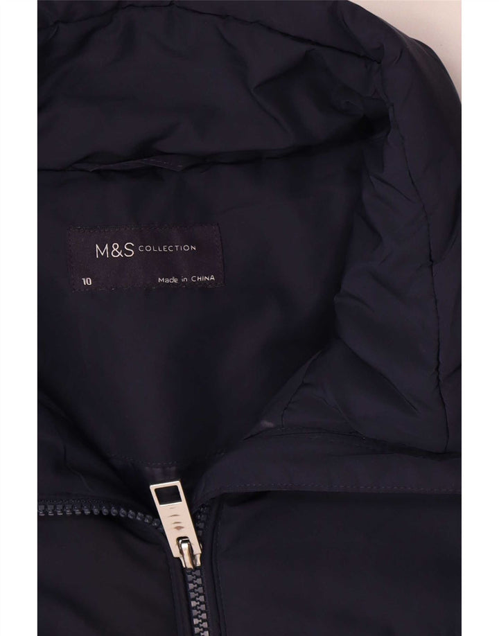 Giacca imbottita da donna Marks & Spencer UK 10 Small Poliestere blu navy