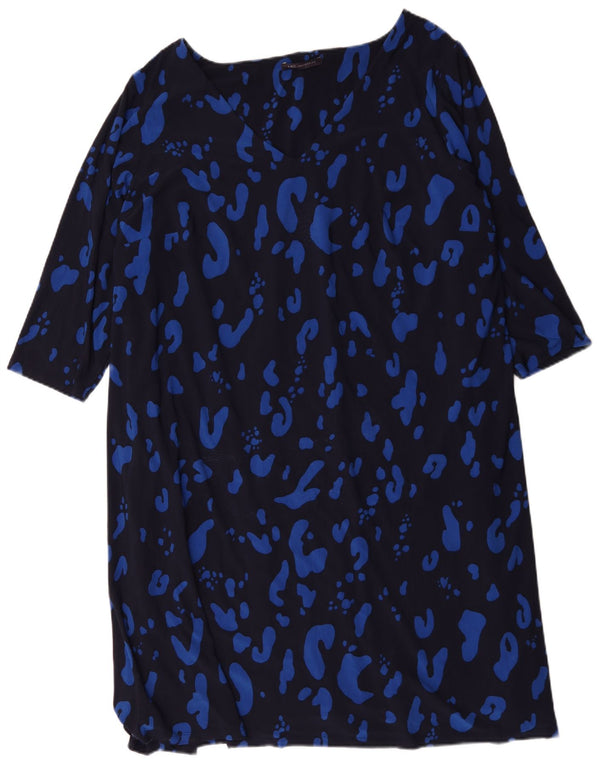 Abito a trapezio da donna Marks & Spencer UK 30 7XL Stampa animalier blu navy
