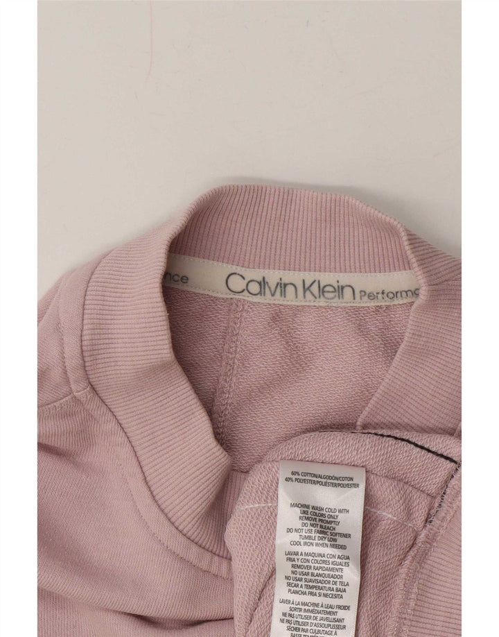 Felpa con grafica oversize da donna Calvin Klein UK 14 Rosa medio