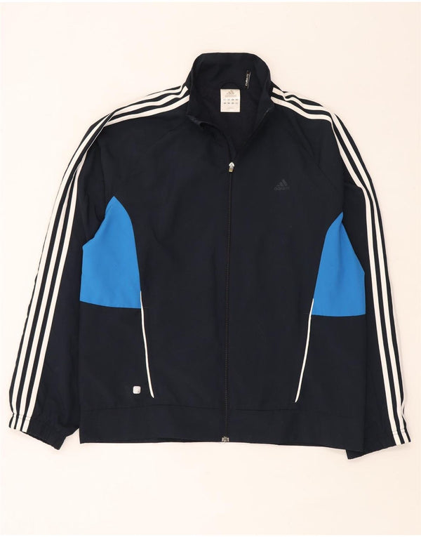 Giacca da uomo Adidas Climalite Top Jacket Large Blu Navy Colourblock