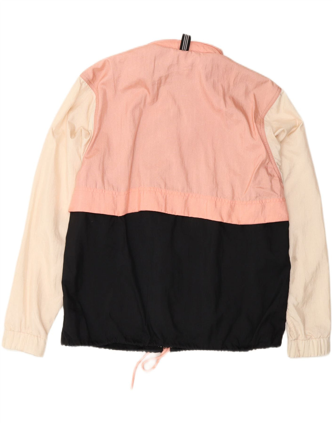 Giacca antipioggia oversize da donna Adidas UK 6 XS nylon color block rosa