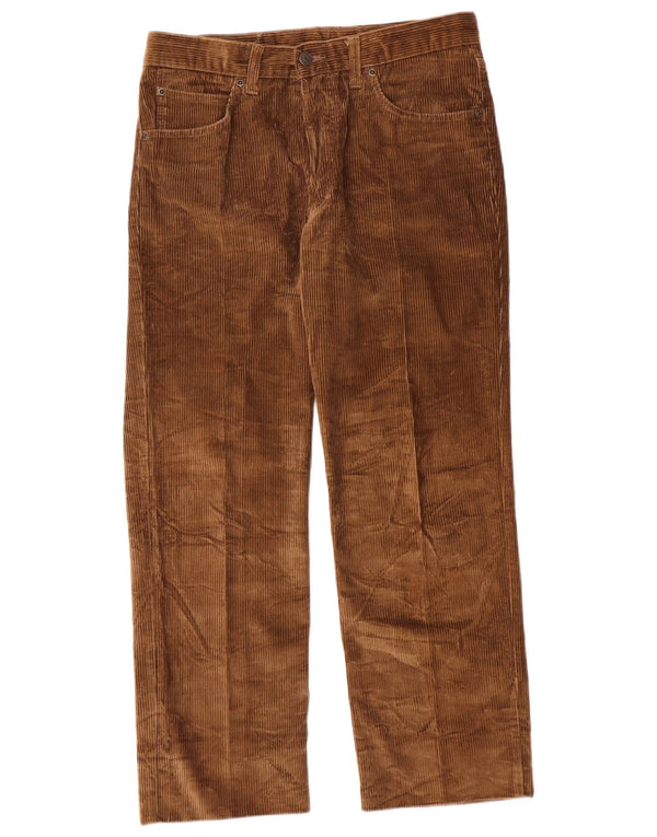 Pantaloni dritti da uomo in velluto a coste CARRERA W34 L28 cotone marrone