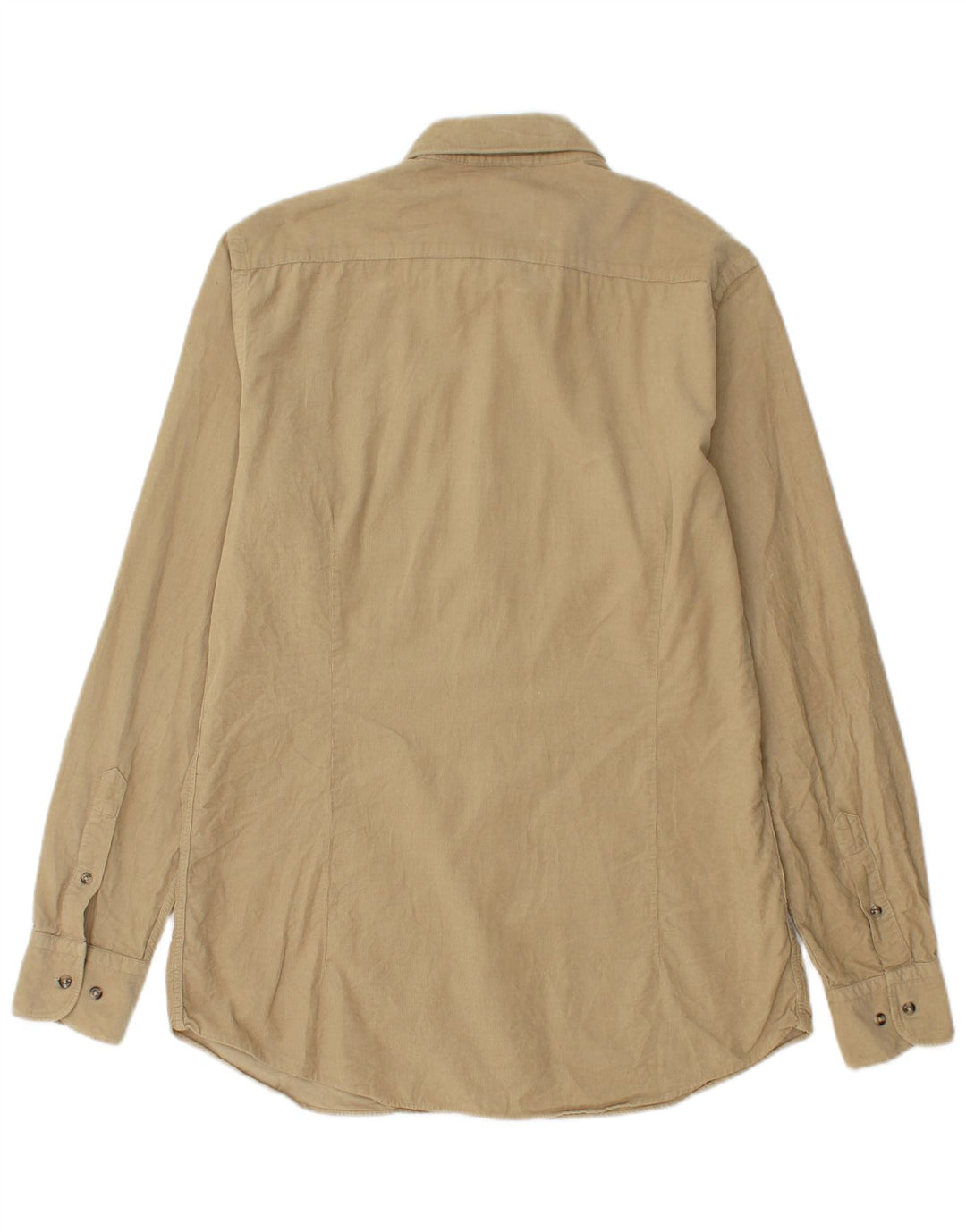 Camicia da uomo in velluto a coste Massimo Dutti in cotone beige medio