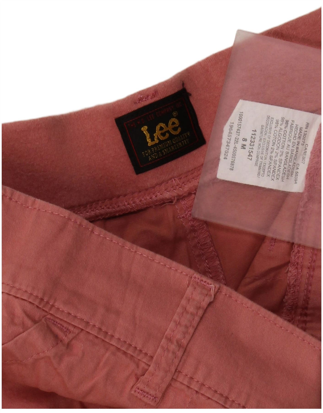 Pantaloncini Lee da donna US 8 medi W30 in cotone rosa