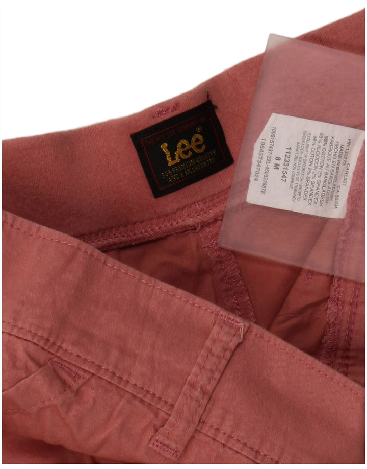 Pantaloncini Lee da donna US 8 medi W30 in cotone rosa