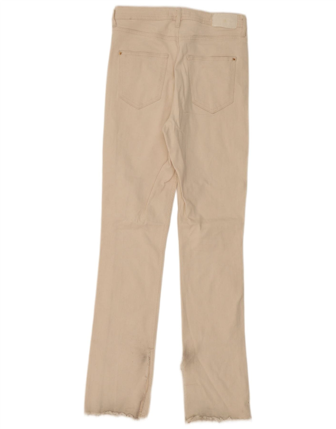 Jeans slim da donna Zara EU 38 piccoli W28 L33 bianco sporco