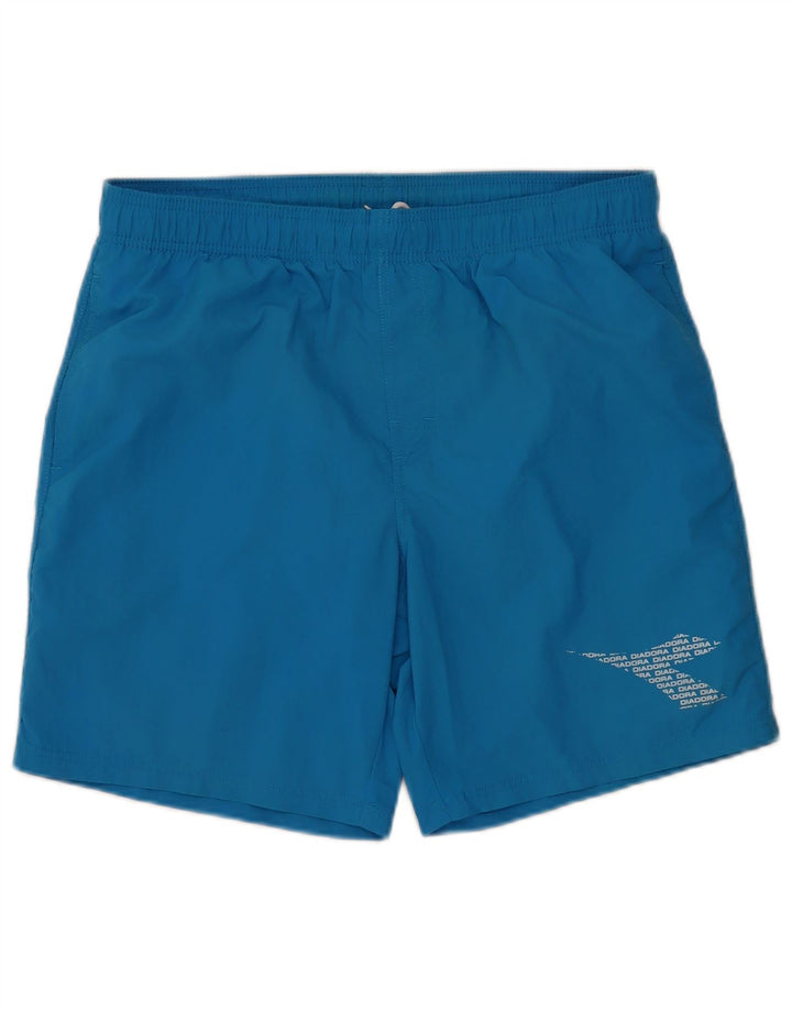 Pantaloncini da bagno grafici da uomo Diadora XL in nylon blu