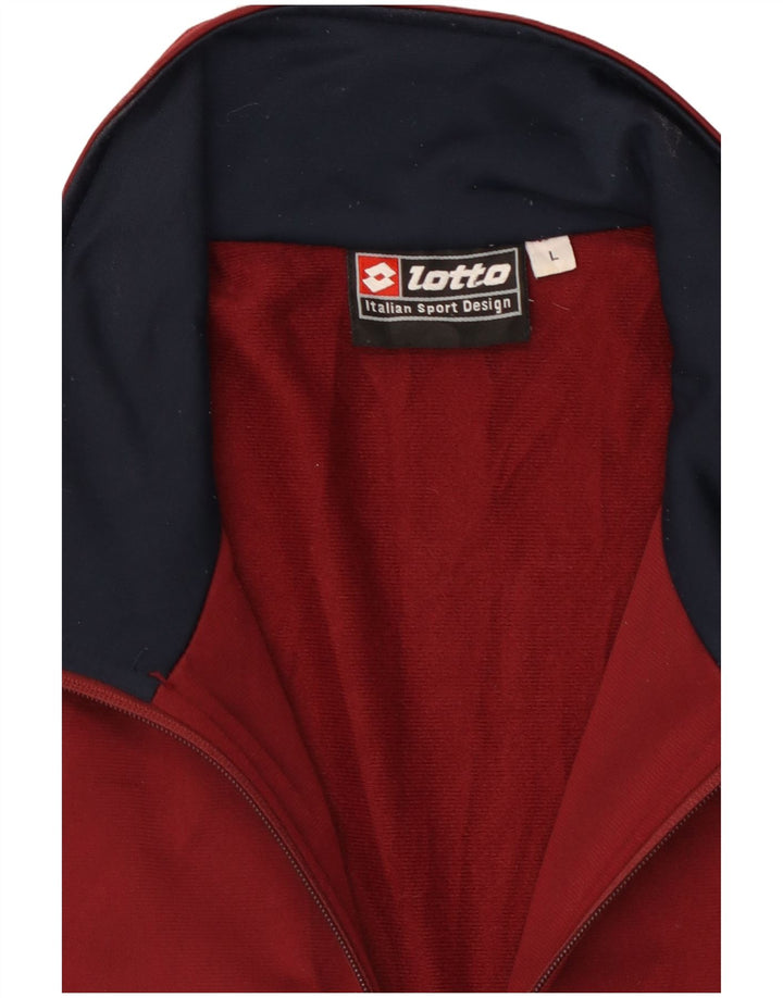 Giacca da ginnastica grafica da uomo Lotto Giacca grande color bordeaux