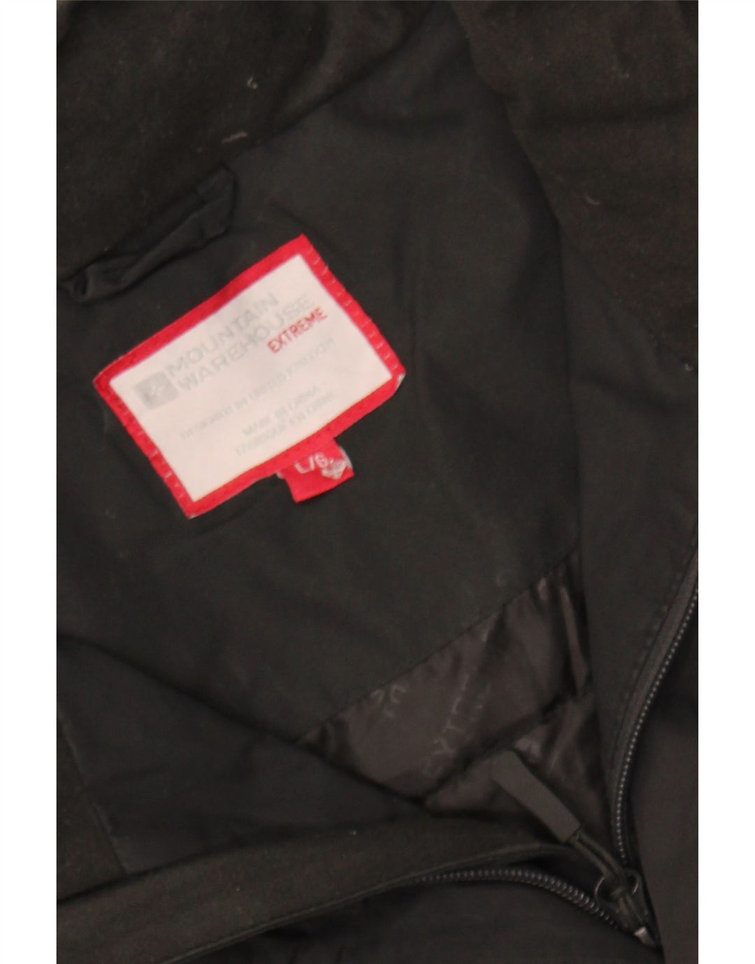 MOUNTAIN WAREHOUSE Mens Windbreaker Jacket UK 40 Large Black Polyester Vintage Mountain Warehouse and Second-Hand Mountain Warehouse from Messina Hembry 