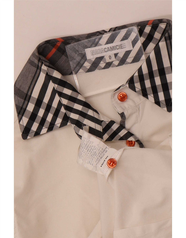 Camicia da donna Naracamicie US 0 XS in cotone a quadri bianchi