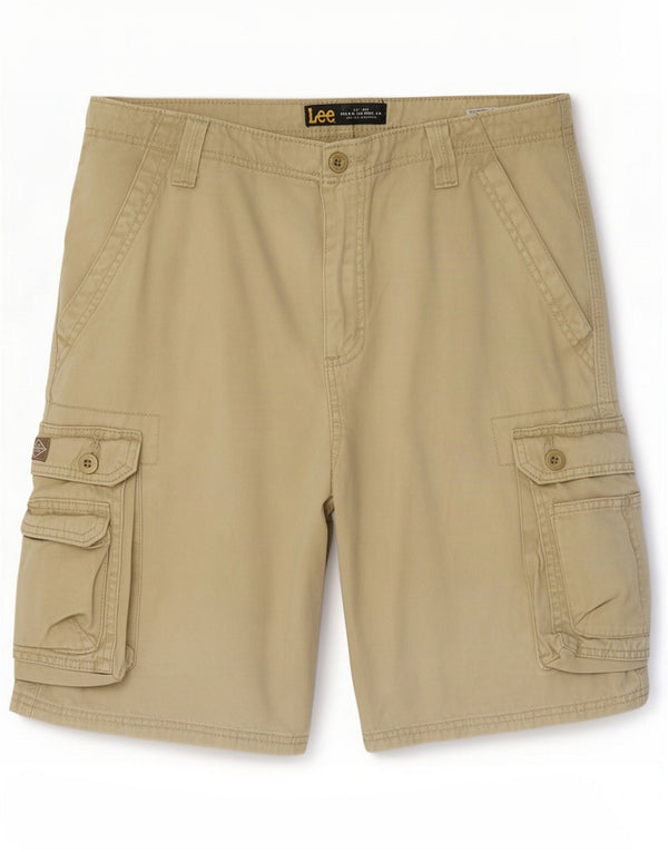 Lee Mens Cargo Shorts Medium W33 Beige Cotton