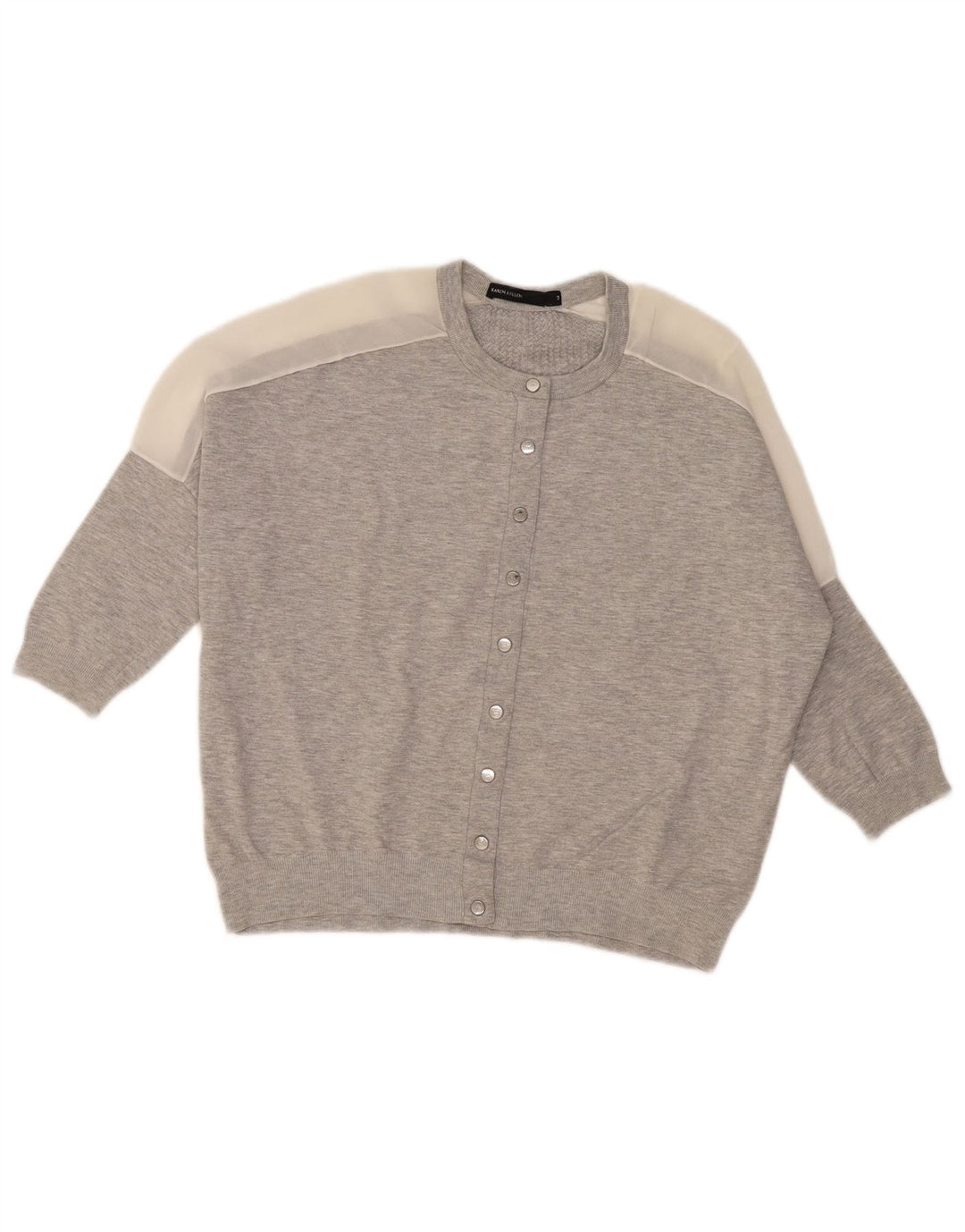 Maglione cardigan vestibilità ampia da donna Karen Millen taglia 3 grigio medio