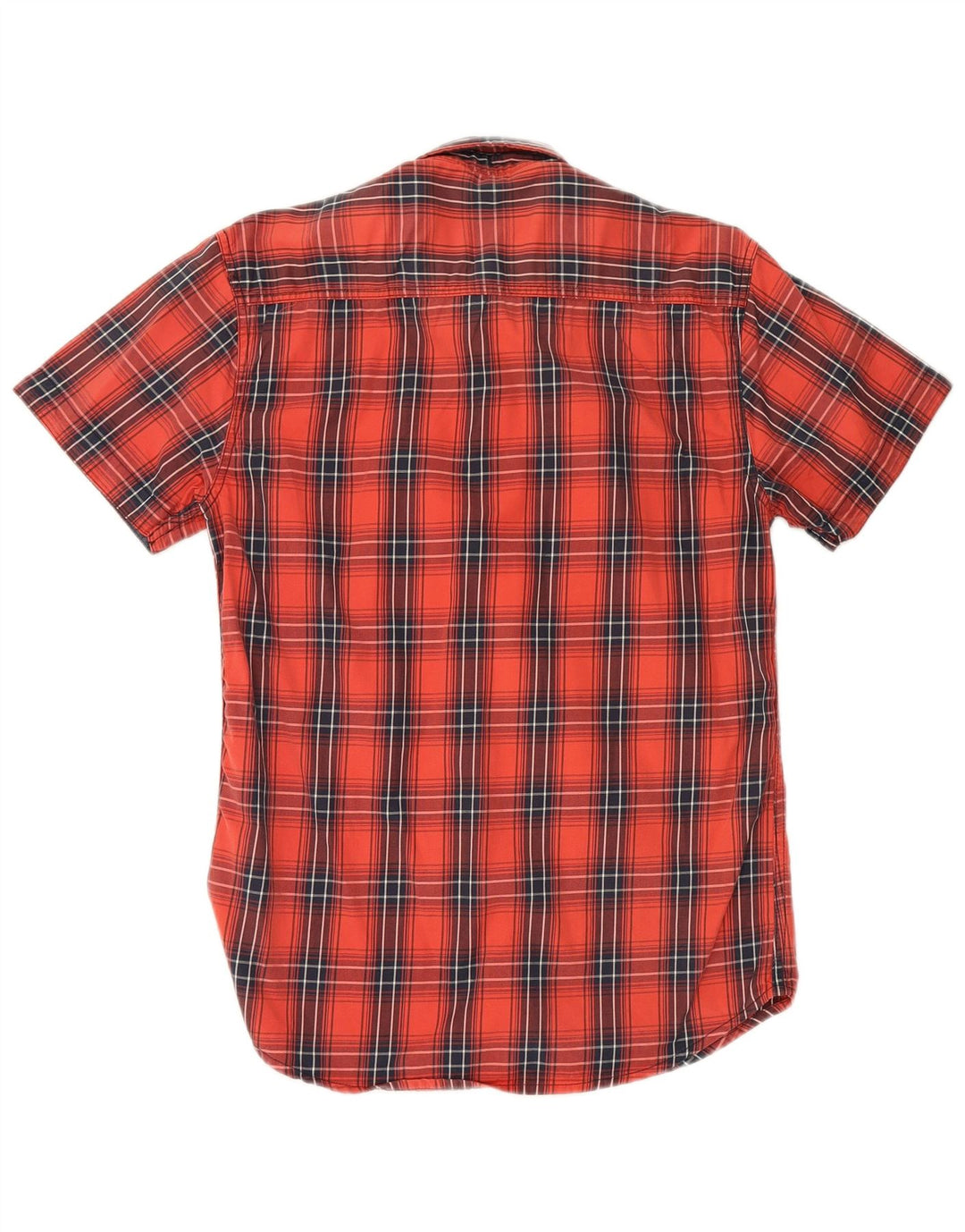 Camicia a maniche corte da uomo Jack & Jones in cotone a quadri rossi medi