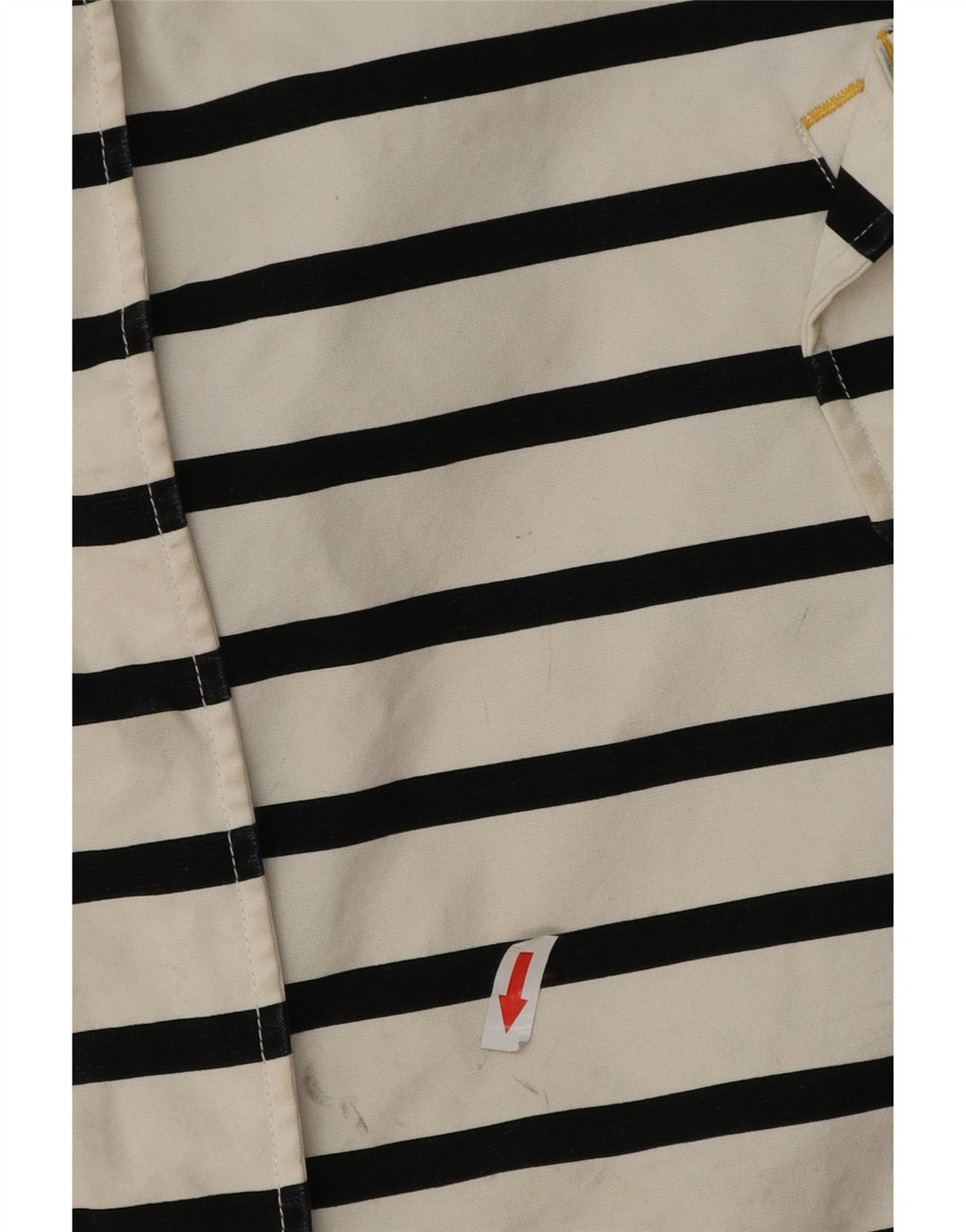 Giacca impermeabile oversize con cappuccio da donna Joules UK 18 XL a righe bianche