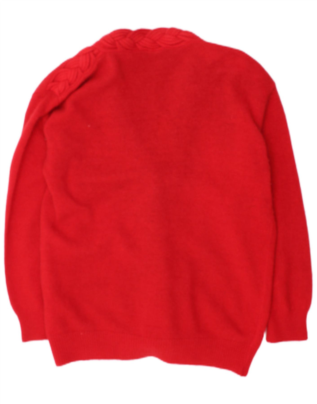 Maglione cardigan da donna Max Dine UK 18 XL Lana d'agnello rossa