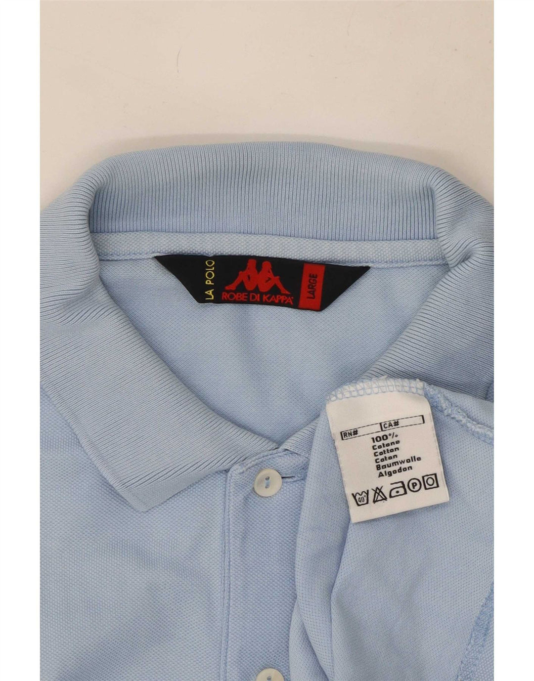 Polo Kappa Uomo Large Blu In Cotone