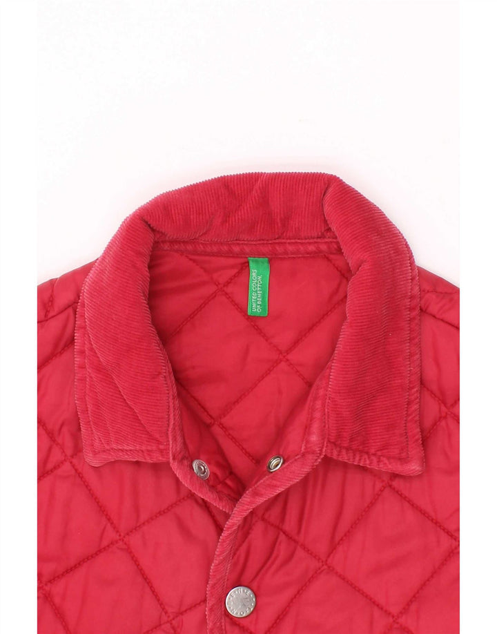 Giubbotto Trapuntato Bambino Benetton 6-7 Anni Small Bordeaux Poliammide