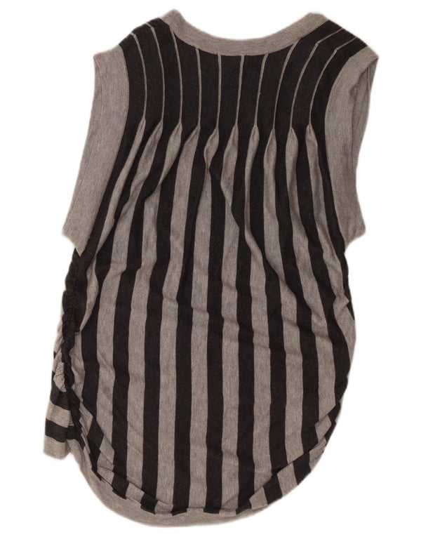 Maglione cardigan lungo da donna Ted Baker taglia 1 XS a righe grigie