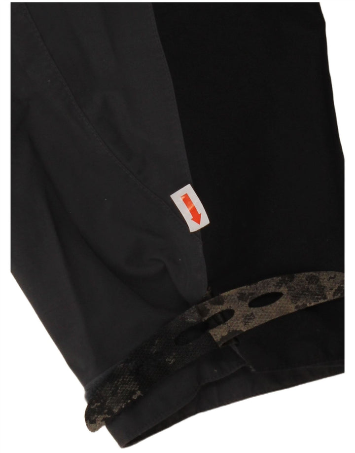 JACK WOLFSKIN Giacca antipioggia con cappuccio da donna UK 14/16 Large Grigio Colourblock