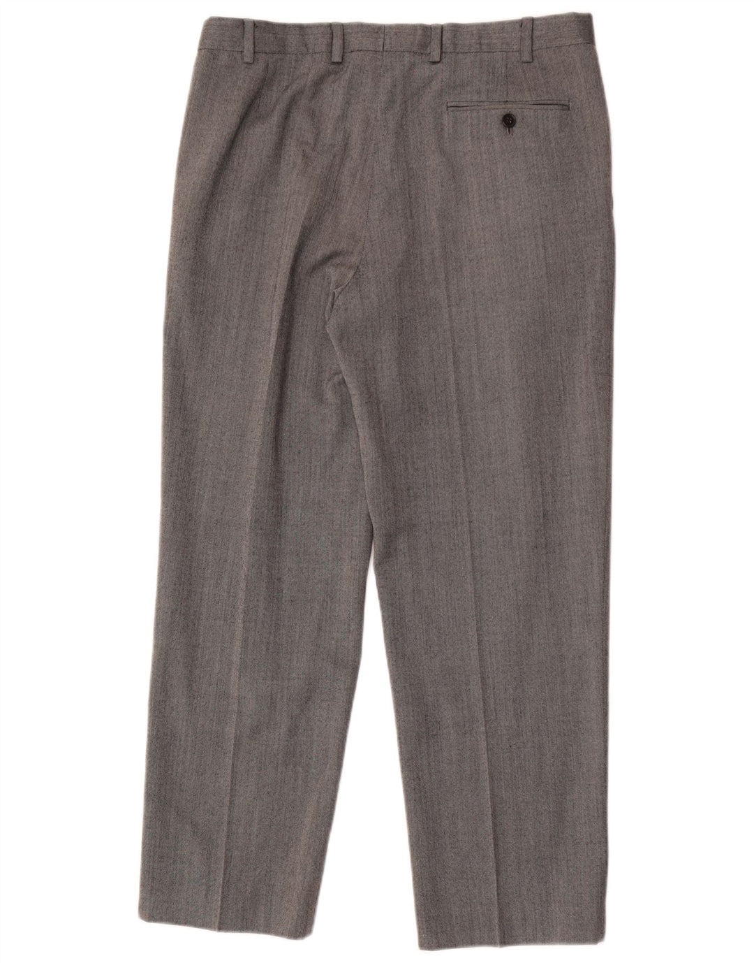 Pantaloni da abito dritti Performance da uomo Marks & Spencer W34 L29 Lana grigia