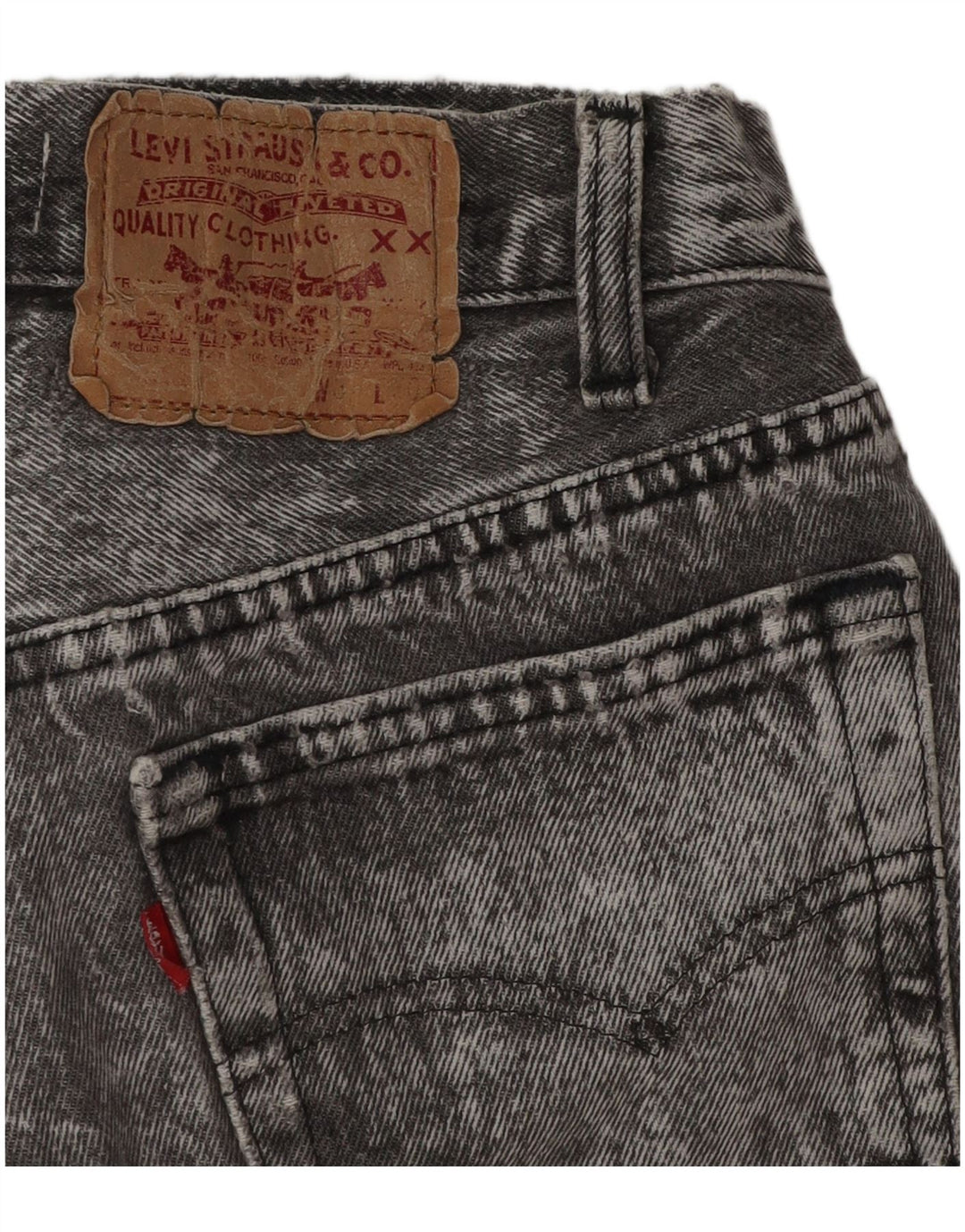 Pantaloncini di jeans da donna Levi's W28 Grigio medio