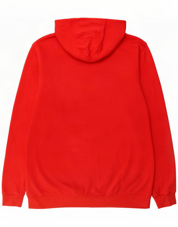 Adidas Uomo Felpa con cappuccio grafica Chicago Bulls Maglia grande in cotone rosso