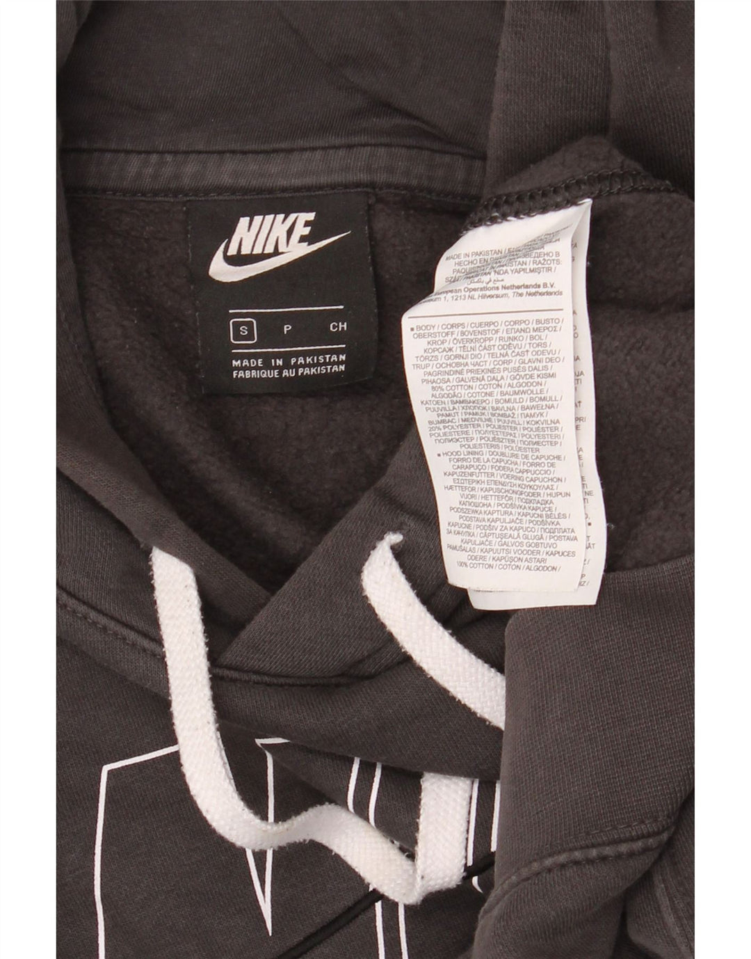 Felpa grafica Nike da uomo, maglione piccolo grigio